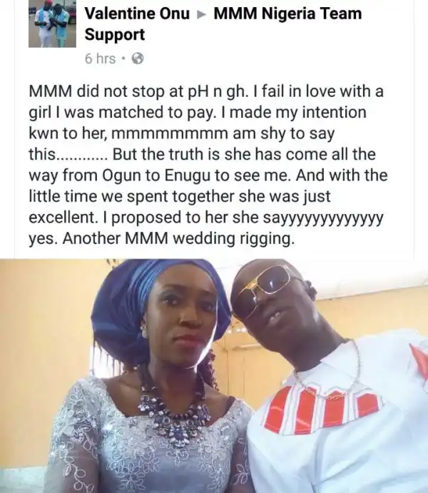 Man proposes to lady who provided help for him on MMM
